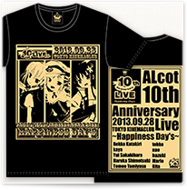 ALcot 10th Anniversarry Live Tシャツ